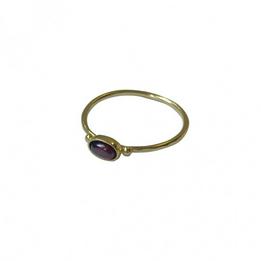 Overview image: Ring garnet stip brass 17.5