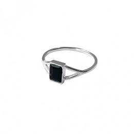 Overview image: Ring onyx facet zilver 16.5