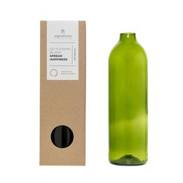Overview image: Fles vaas upcycled groen