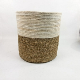 Overview image: Mand jute/katoen nat-wit 30x30